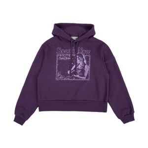 TAYLOR SWIFT • THE STORY OF US PURPLE CROP HOODIE (M)